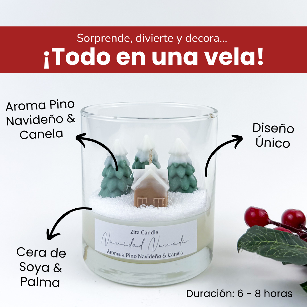 Vela Navidad Nevada